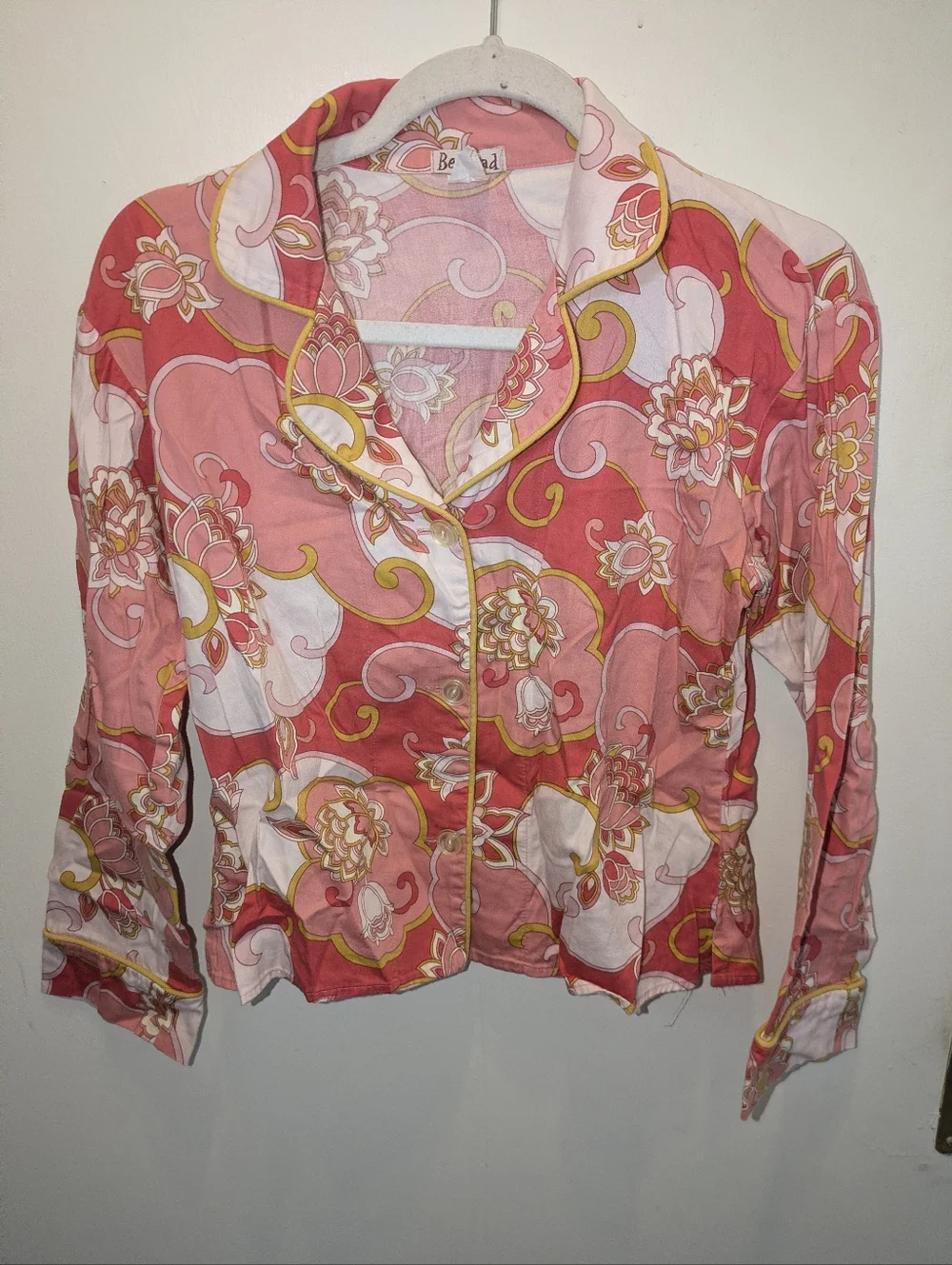 BedHead Pink Floral Print Two-Piece Pajama Set Petite Vintage